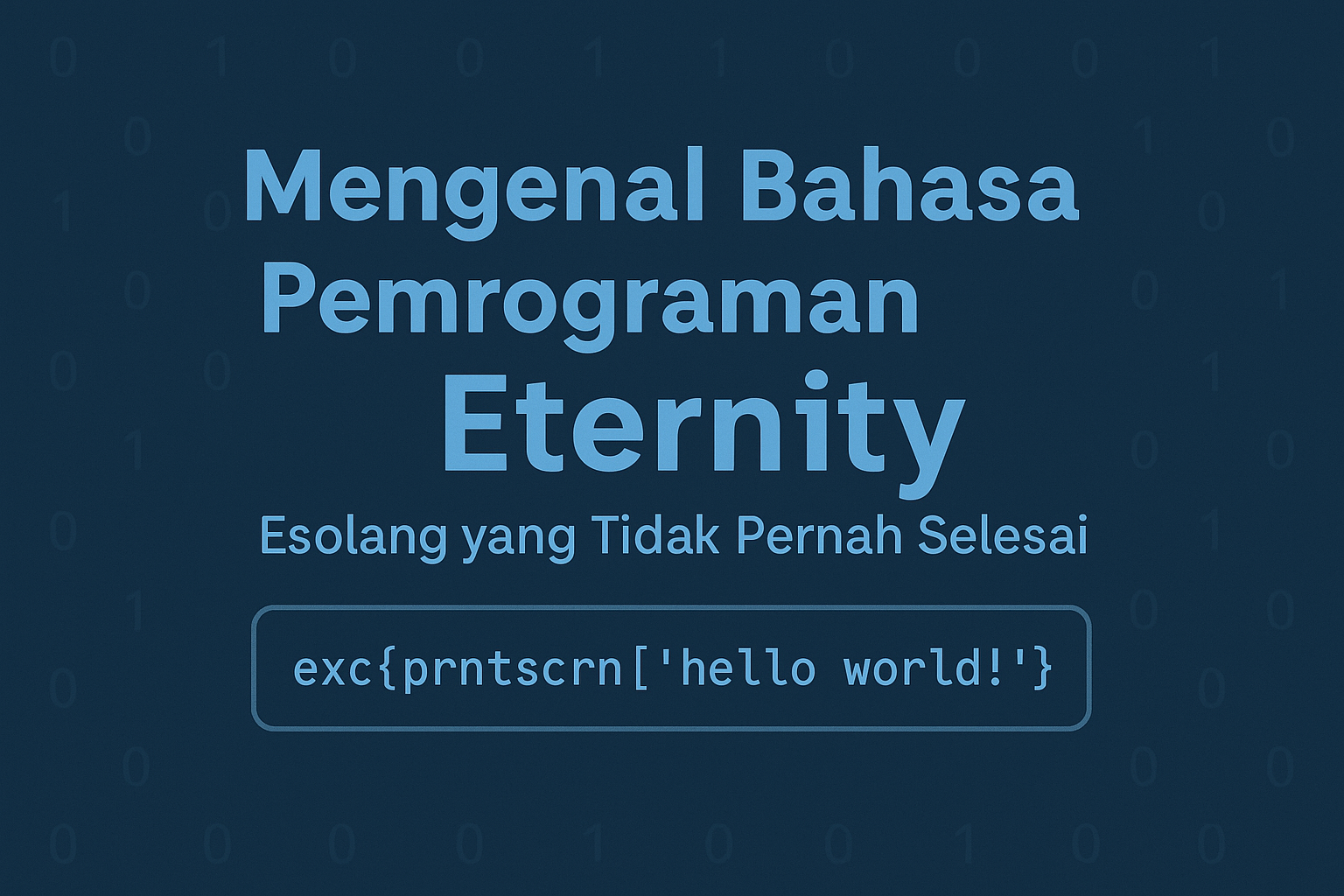 Eternalitas: Nama "Eternity" sendiri mengindikasikan durasi yang tak terbatas.